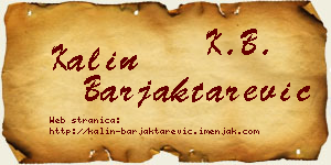 Kalin Barjaktarević vizit kartica